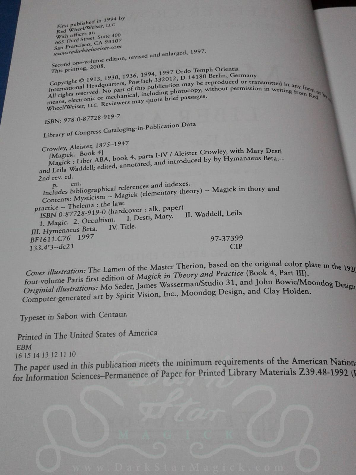 Magick - Book Four : Liber ABA, Parts I-IV