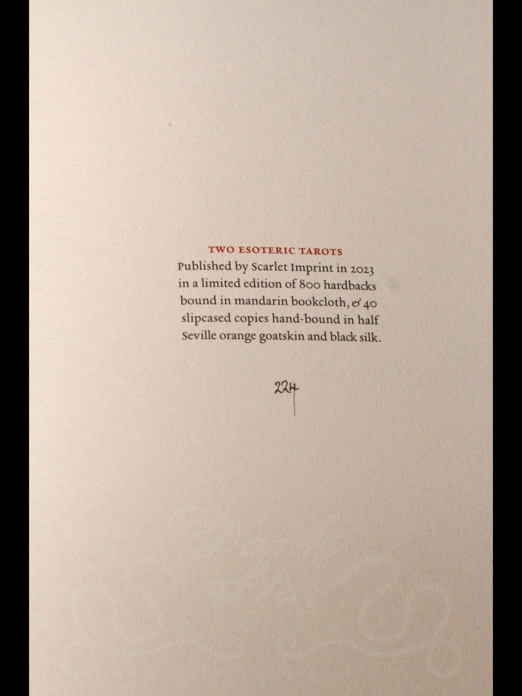 Two Esoteric Tarots (Limited Edition)