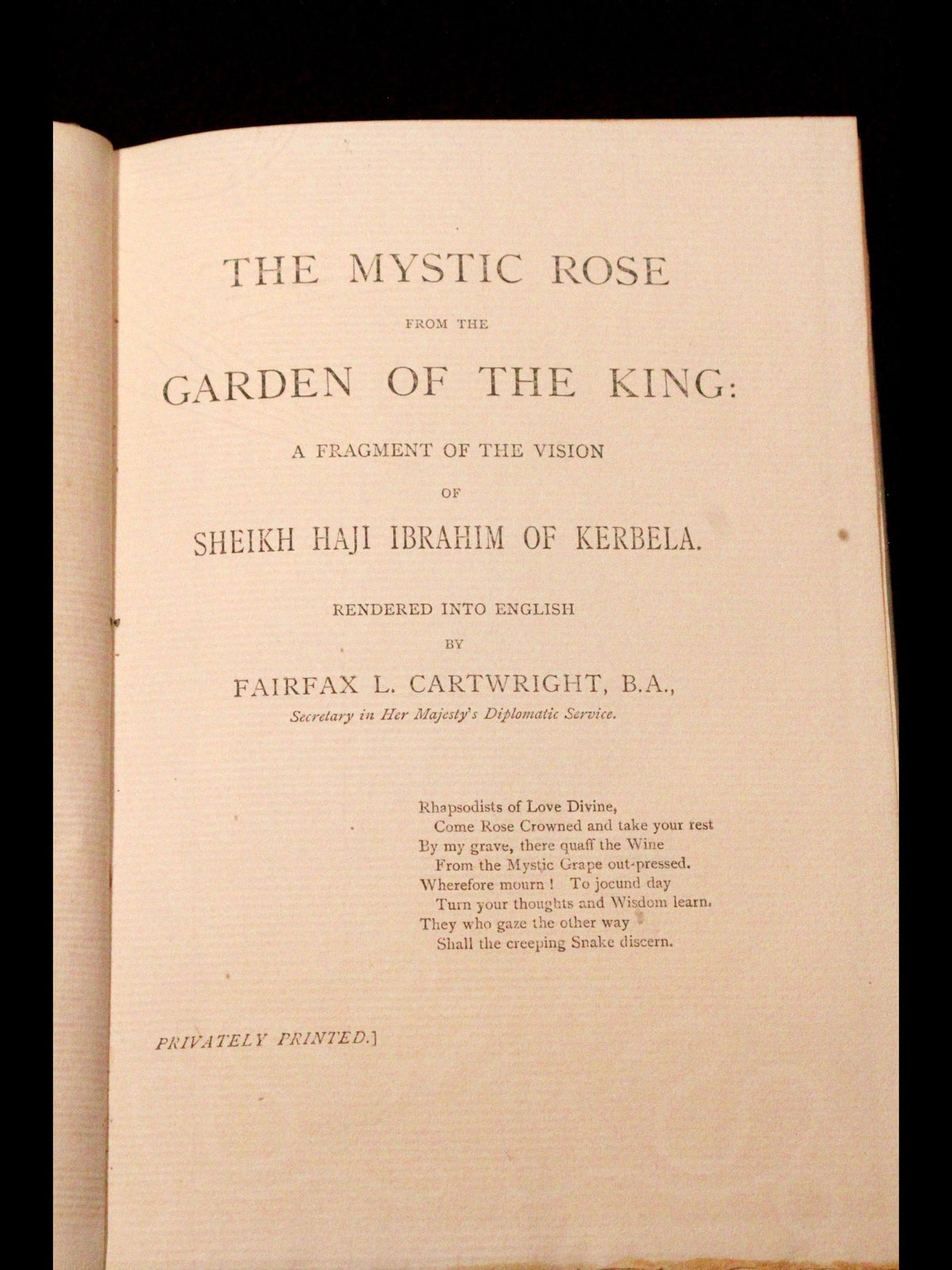 The Mystic Rose From The Garden Of The King (1898)