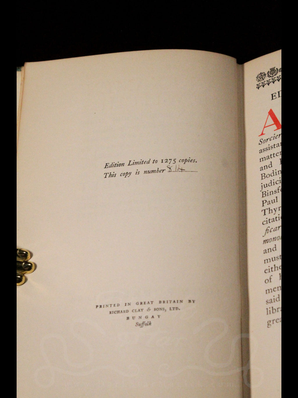 An Examen of Witches (1929 ~ Limited Edition)