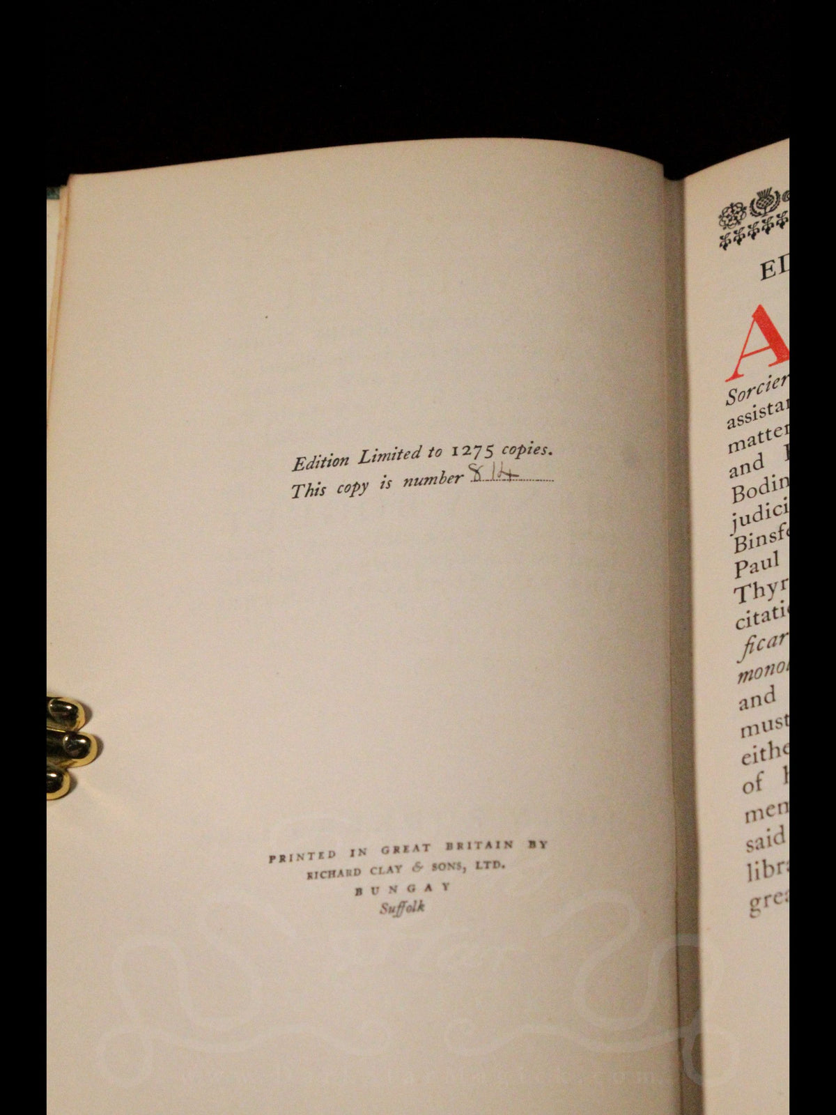 An Examen of Witches (1929 ~ Limited Edition)